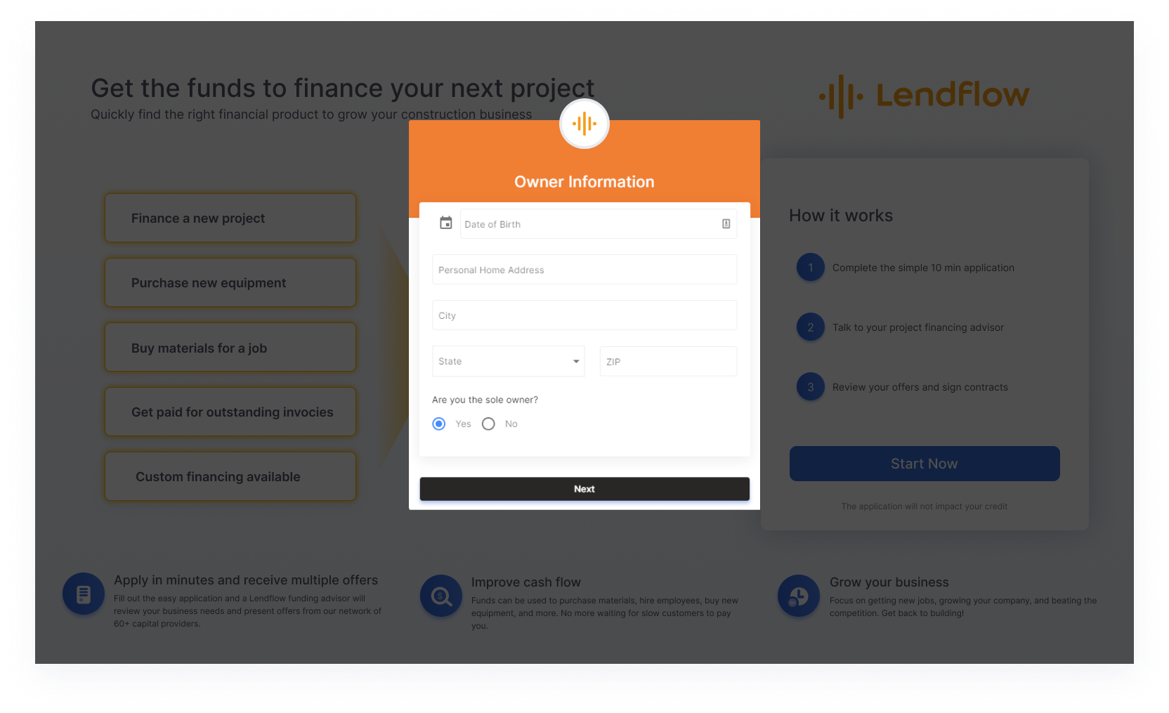 Lendflow Construction Project Financing